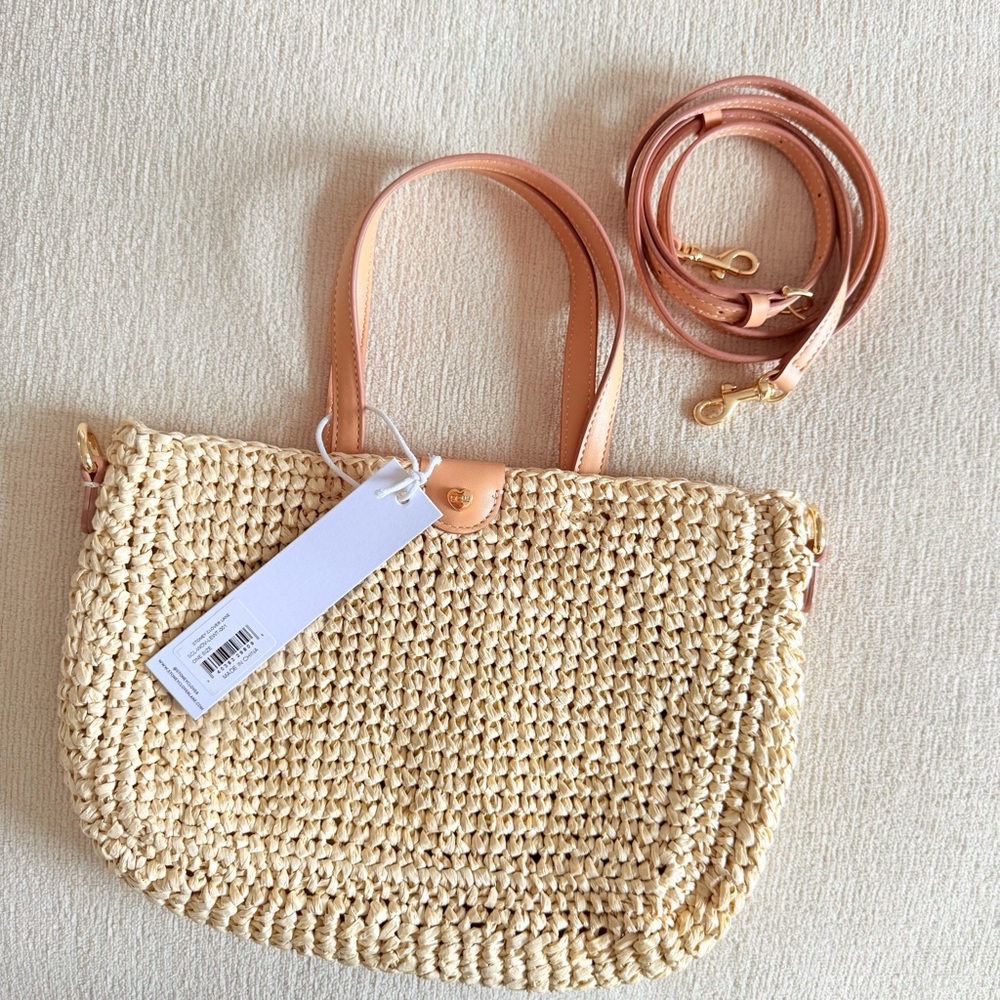 Stoney Clover Little Beach Tote Natural Raffia - Picture 4 of 7